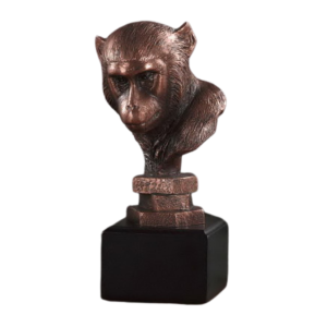 Monkey Head Sculpture