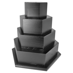 Black 4 Tier Wood Base